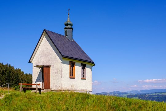 Herz-Jesu-Kapelle, Ebenschwand near Scheidegg, West Allgau, Allgau, Swabia, Bavaria, Germany, Europe