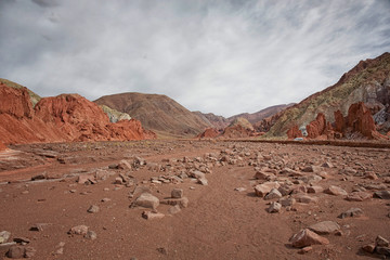 View of the oasis surrounding the course of Rio San Pedro, San Pedro de Atacama, Chile