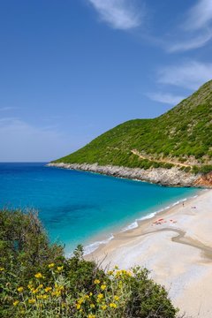 Gjipe Beach, between Dhermi and Himara, Himare, Albanian Riviera, Ionian Sea, Qark Vlore, Albania, Europe