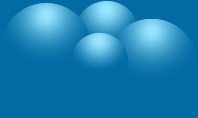 Abstract blue background with balls. Vector 3D graphic illustration.
