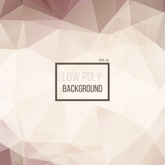 Triangular low poly abstract pattern. Trendy geometric background for flyers, brochures, cards and posters.