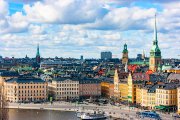 Aerial view of Kornhamnstorg in Gamla Stan