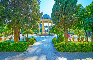 Explore Tomb of Hafez complex, Shiraz, Iran