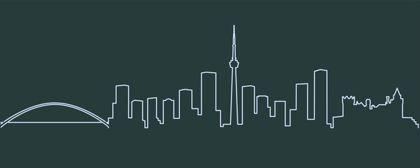 Toronto Single Line Skyline