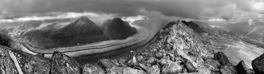 Aletsch Glacier black & white