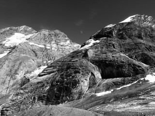 Swiss Mountains Black and White