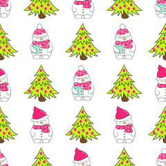 Merry Christmas and Happy New Year. Seamless backgrounds with traditional holiday symbols. Best choice for cards, invitations, printing, party packs, party invitations, digital scrapbooking.
