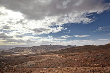 Desert mountain scenery. Moroccan desert scenic landscape