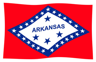 Flag of Arkansas State Waving