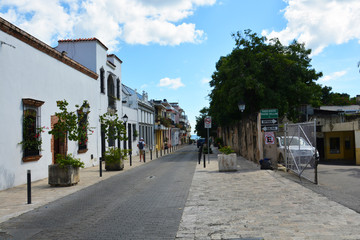 Streets of the colonial city of Santo Domingo, Dominican Republic, local color