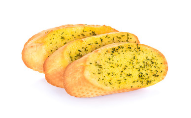 garlic bread isolated on white background