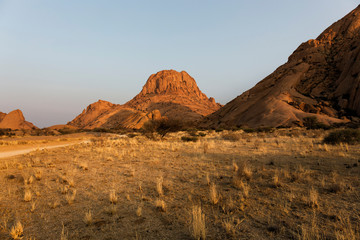 Panoramic of the Spitzkoppe in Namibia