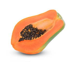 papaya isolated on white background