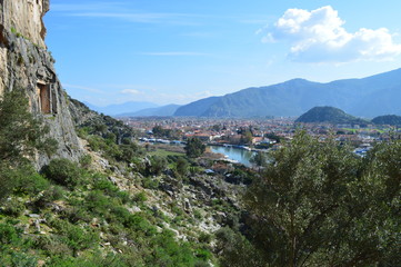view of a village in bursa
