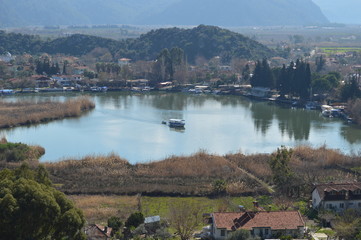 Fototapeta premium view of a village in bursa