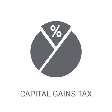 Capital Gains Tax Icon. Trendy Capital Gains Tax Logo Concept On White Background From Business Collection