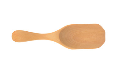Wooden ladle isolated on white background