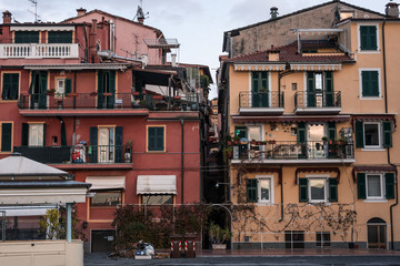 the quiet after the storm and bad weather in Lerici in Liguria, Italy on November 2018