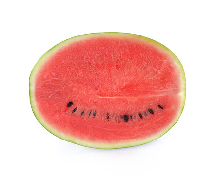 Half of watermelon isolated on white background