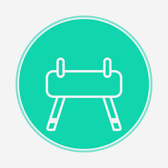 Gym horse vector icon sign symbol