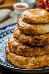 Uzbek bread from tandoor