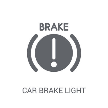 car brake light icon. Trendy car brake light logo concept on white background from car parts collection
