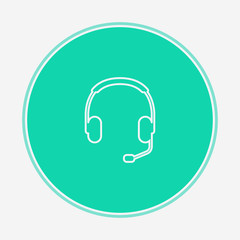 Headphones vector icon sign symbol