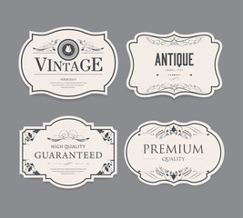 Fototapeta Set of vintage label design. obraz