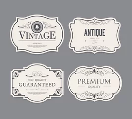 Fotobehang Set of vintage label design. © Felizlalala