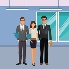 Fototapeta premium business coworkers executives cartoon