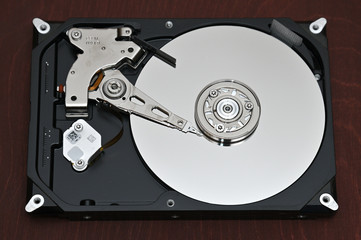 Computer hard disk-hard drive on an isolated background