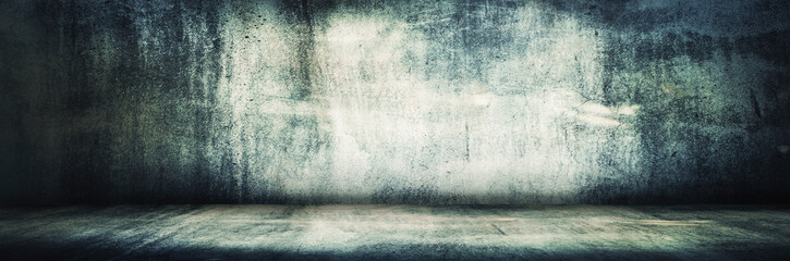 Dark and black horizontal empty cement wall studio wall and blank background banner for presented product