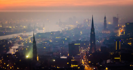 Fototapeta na wymiar Hamburg Skyline