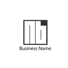 Initial Letter NB Logo Template Design