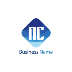 Initial Letter NC Logo Template Design