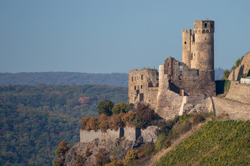 The ruins of the castle Ehrenfels in Germany