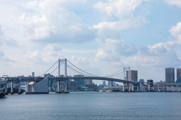  (東京都ｰ都市風景)富士見橋から見るレインボーブリッジ３