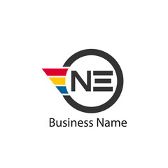 Initial Letter NE Logo Template Design