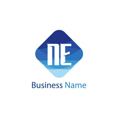 Initial Letter NE Logo Template Design