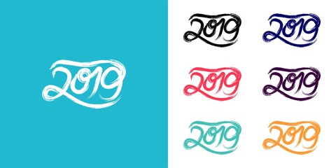 happy new year 2019 brush texture 
