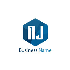 Obraz premium Initial Letter NJ Logo Template Design