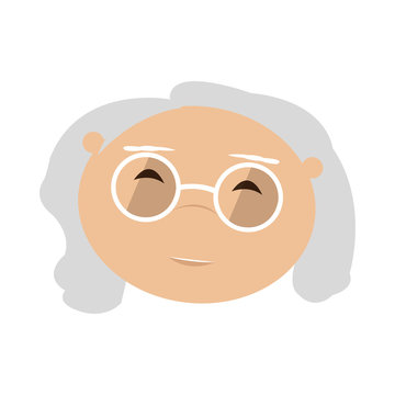 Isolated old woman. Grandmother. Vector illustration design
