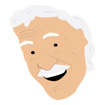 Isolated old man. Grandparent. Vector illustration design