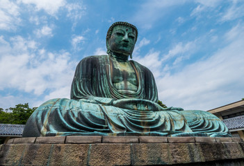 Famous Great Buddha in Kamakura Daibutsu Temple