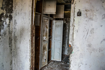 Interior of an old destroyed house