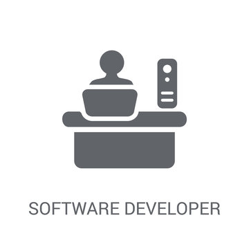 Software Developer icon. Trendy Software Developer logo concept on white background from Professions collection