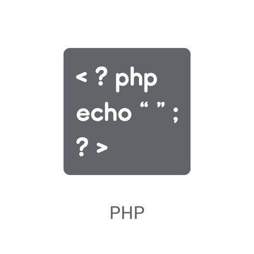 Php icon. Trendy Php logo concept on white background from Programming collection