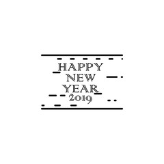 2019 Stamp icon. Element of happy new year icon for mobile concept and web apps. Thin line 2019 Stamp icon can be used for web and mobile