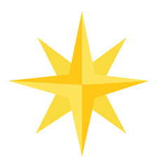 Christmas star icon element vector isolated on white 