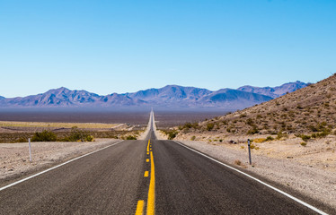 Daylight Pass Road in the Mojave Desert near Beatty, Nevada, USA